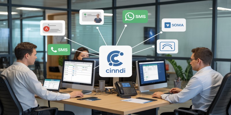 CRM Integrado: WhatsApp, Ligações e SMS com CINNDI